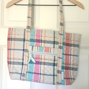 Vera Bradley Small Vera Tote - Pastel Plaid